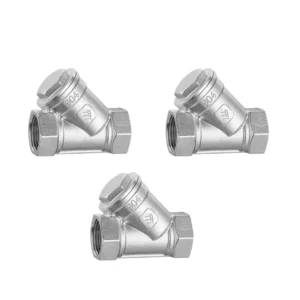 LISHUI Manual Control Stainless Steel Y Type Strainer Filter Female Thread DN15 DN50 Strainer Valve for Water Filtration