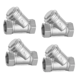 LS691 Stainless Steel Y Type Check Valve Strainer for Water 1/2″-2″ Port Size Silicone Sealing Hydraulic Powered