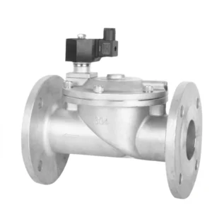 Large Caliber 2.5-3 Flange Stainless Steel Shutoff Solenoid Valve Normally Closed Pilot Diaphragm Water Valve