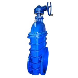 Large Diameter Resilient Seated Wedge Gate Valve DN700 (28 Inch) with Gearbox for Water Standard BS5163 DIN F4 Pressure PN10/16