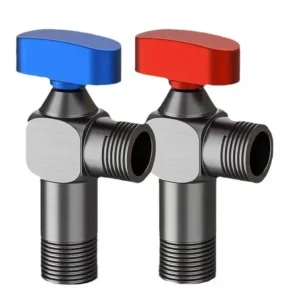 Large Flow Ball Core Angle Valve Water Heater Control Valve Four-Point Gun Gray Cold Hot Water Faucet Angle Valve