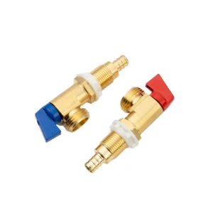 Lead Free Angle Manual Washing Machine Valve 1/2″ PEX * 3/4″ MHT Hot and Cold Water Supply Shut off Valve