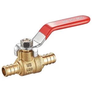 Lead-Free Brass Angle Stop Valve 1/2″ Multi-Turn PEX Connection with Drain for Plumbing