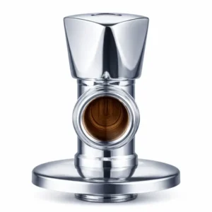 Lead Free Brass Angle Valve Chrome Plated 1/2” Angle Stop Valve for Toilet Sink Water Supply