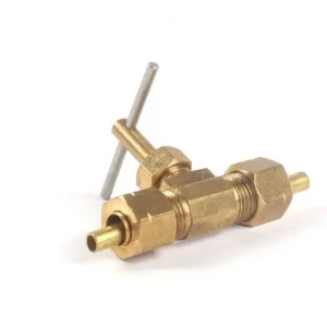 Lead Free Brass Straight Needle Valve 1 4 Inch and 3 8 Inch Compression Fitting for Plumbing and Water Supply Systems