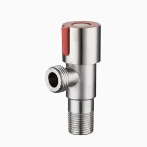 Lead-Free SUS304 Angle Valve Brushed Finish High Pressure Resistant Water Shut-Off Valve for Home Plumbing