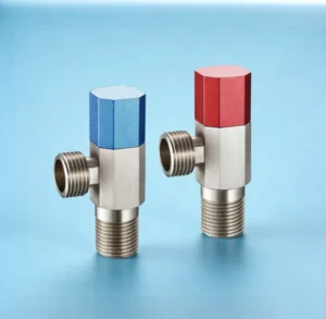 Low Price G1/2 Wall-Mounted Water Control Plumbing Fittings Red/Blue Hot/Cold Pressure-resistant Brass Angle Valve