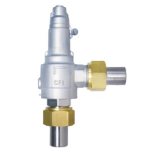 Low temperature Angle Safety Valve for Gas Storage Tank Spring Type -196C to +80C Temperature Range Screw Thread Connection 15mm