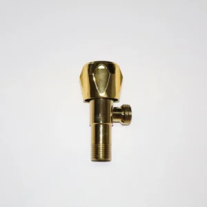 Luxury Stainless Steel Cartridge Gold Plated Triangle Angle Valve for Bathroom