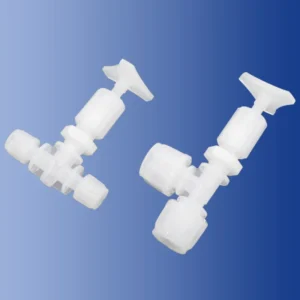 MSK High Purity PFA Injection Molded Flare Diaphragm Valve 3 Way Needle Valve Corrosion Resistant Heat Resistant