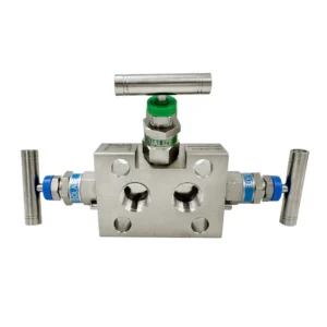 Manual 1/4” NPT 3-Way Valve with PTFE Packing 6000psi Instrument Manifold for Water Gas Needle Structure