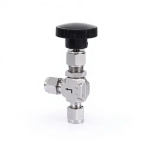 Manual 6000psi 2-Way Medium Temperature Needle Valve 1/2in Tube for Industrial Gas Media