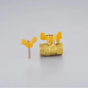 Manual Butterfly Stem Locking Gas Control HPb 59-1 Brass Valve Medium Temperature Shutoff DunYun Model 618-1 1/2