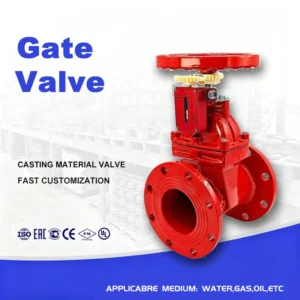 Manual Fire Water Flanged Signal Gate Valve For Fire Protection Ductile Iron Body EPDM Seat Safety Valves DN40 DN1200 VALVE