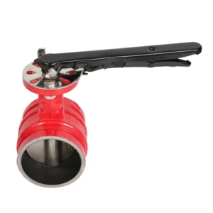 Manual Grooved Butterfly Valve Corrosion Resistant Stainless Steel Quick Connect Valve for Fire Pipeline