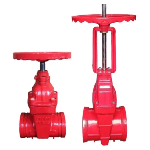 Manual Grooved Gate Valve Ductile Iron Soft Sealing Rising Stem Gate Valve