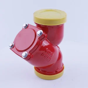 Manual Impurity Water Filter Red DN50 DN200 for Fire Fighting System Y Strainer Valve Filter with Gate Valves