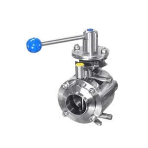 Manual Mixproof Double Seat Sanitary Stainless Steel Butterfly Valve CE Certified Water DN50 DN100 Model 1″ 4″ Food