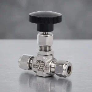 Manual Needle Valve 10000 PSI Stop Structure Stainless Steel 316/304 High Temperature Durable Corrosion Resistant