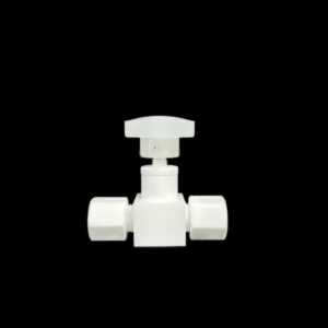 Manual PTFE Needle Valve with Threaded Connection for Industrial Use 1-Way Direction