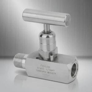 Manual Stainless Steel 316 High Pressure 2-Way Needle Valve Model V9 for Oil Gas Water Applications for Type Various Port