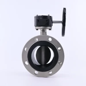 Manual Stainless Steel Butterfly Valve NBR EPDM Seal Flanged Connection for Water Supply Drainage DN50 DN300 PN10 16