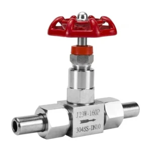 Manual Stainless Steel Shutoff L Type Needle Valve High Temp Adjustable J24W 160P DN6 10 15