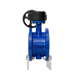 Manual Turbine Flange Butterfly Valve with Soft Seal Centerline Double Flange Worm for Water Media DN50-DN300 3-Year Warranty