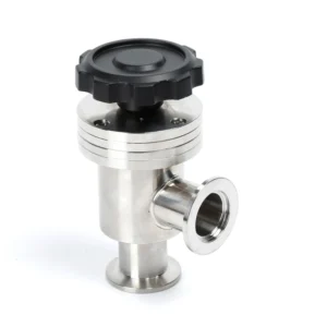 Manual Vacuum L Type Angle Valve NW KF SS304 SS316L Flange Valve Flapper Stainless Steel Vacuum Valve for Semiconductor
