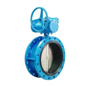 Manual Water Double Flange Butterfly Valve DN300 Port Size Precision