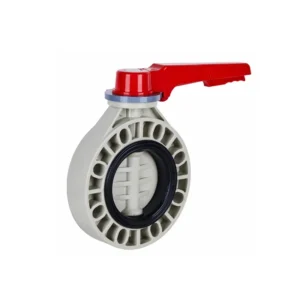 Manufacturer Supply 1/2 inch to 3 inch Manual Handle Lever Type PPH Butterfly Valve DN15 to DN80 Plastic PVC Butterfly Valve