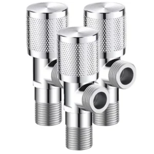Manufacturer’s Quality 1/2 3-Year Warranty Steel Chrome Water Stop Angle Valve Manual Power Toilet Kitchen Use