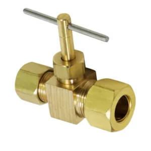 Midline Valve 1/4 Inch Brass Manual Power Compression Needle Valve Lead Free for Water Gas Oil Control Needle Structure 3 Year