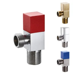 Modern Brass Two-Way Angle Valve Quick-Opening Wall Mounted Water Stop for Kitchen and Bathroom for Home Use
