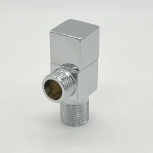 Modern Classic Square-Handle Angle Valve with Galvanized Body and Chrome-Plated Finish Manual Hot and Cold Water Shut-Off Valve