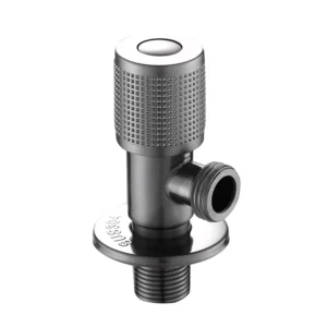 Modern Design 3/8″ x 1/2″ Stainless Steel Angle Valve for Hotel Use Thermal Expansion Grey