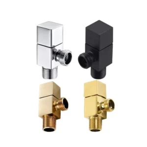 Modern Design Brass Angle Valve Water Control Customized Color Built In Water Filter Eco Friendly Bathroom Apartment