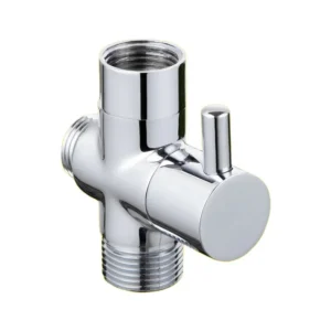 Modern Design Chrome 3-Way High Pressure Stop Tap Adapter Connector Sink Faucet Angle Valve Spray Gun Control Valve