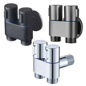 Modern Double Outlet Angle Valve Toilet Washing Machine Water Heater Stop Valve Household Dual Outlet Angle Valve