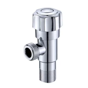 Modern Stainless Steel Chrome Angle Valve with Water Saving Feature for Bathroom Toilet Basin Faucet Easy Installation