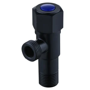 Modern Stainless Steel Matte Black 90 Degree Angle Valve Faucet Accessory with Easy Installation and Water Saving Features