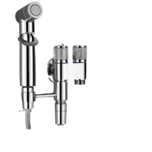 Modern Stainless Steel Three Way Angle Valve Set Apartment Bathroom Use Toilet Companion Washing Machine
