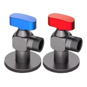 Modern Triangular Chrome Water Heater Control Valve Angle Valve Gun Gray Cold Hot Water Faucet Brass Female
