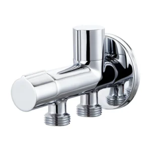 Multi Functional Durable Brass Angle Valve 1 Inlet 2 Outlets Dual Control Toilet Angle Valve Shut Off Valve