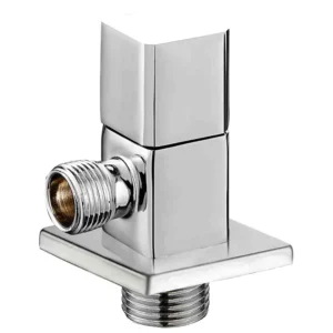 Multi-Turn Brass Ball Angle Valve with Rosette European Standard Shut-Off Valve for Plumbing CE Certified