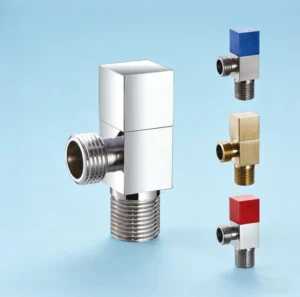 Multi-color Optional G1/2 Polished Chrome-plated Square Angle Valve Pressure-resistant Brass Angle Valve