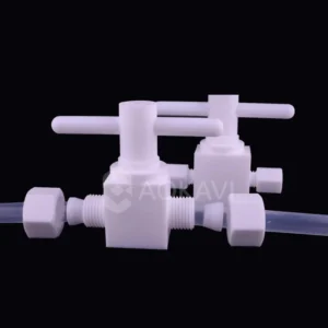 NPT PTFE Needle Valve Compression PTFE Ball Valve PTFE Corrosion Resistant Shut Off Valve PTFE Fine Metering Valve