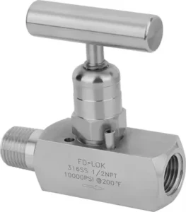 NPT Stainless Steel SS316 Manual Needle Valve High Temperature 2-Way Instrumentation Valve