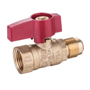 Npt Shutoff Valve Controller Brass Gas Ball Valves Forged Brass Body Flare X Female Normal Temperature Manual 3/8″-1″