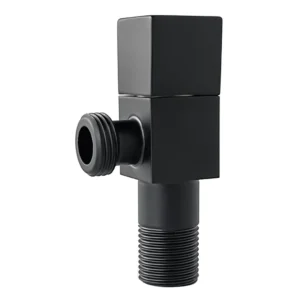 OEM 1 2 Inch Factory Stainless Steel Cartridge Gooseneck Black Polished Modern Eco Friendly Hot Cold Water Isolating Angle Valve